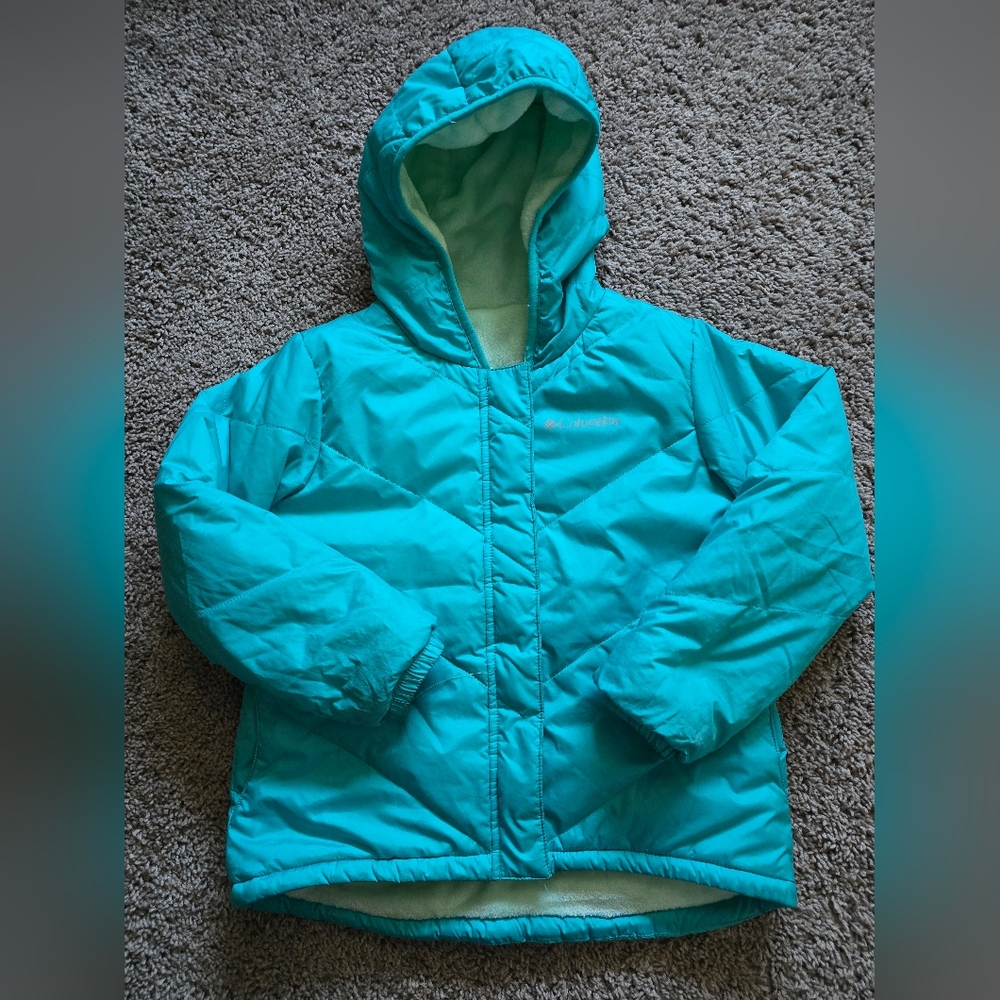 Columbia Kids' Teal Hooded Puffer Jacket